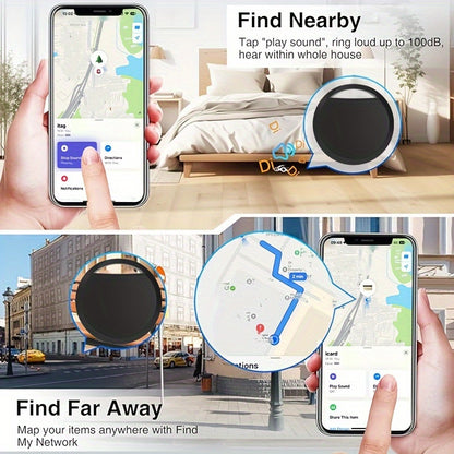 4pcs GPS Smart Anti-Loss Trackers, Real-Time Tracking, No Installation Required, Suitable for Pets, Bags, Luggage, Bicycles, And Cars, Compatible with The Find My App on Ios, Worry-Free Anti-Loss.