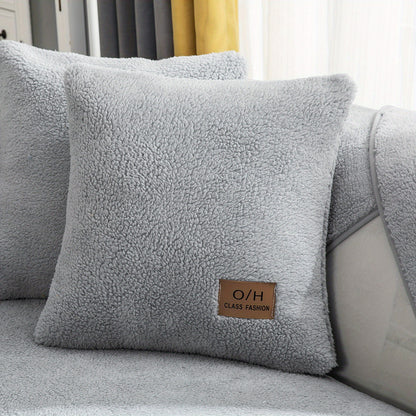 1pc Thickened Sherpa Velvet Sofa Slipcover, Pets Dog Friendly, Sherpa Fleece Sofa Couch Cover, Furniture Protector Fuzzy Non Slip Sofa Slipcover, For Bedroom Office Living Room Decor