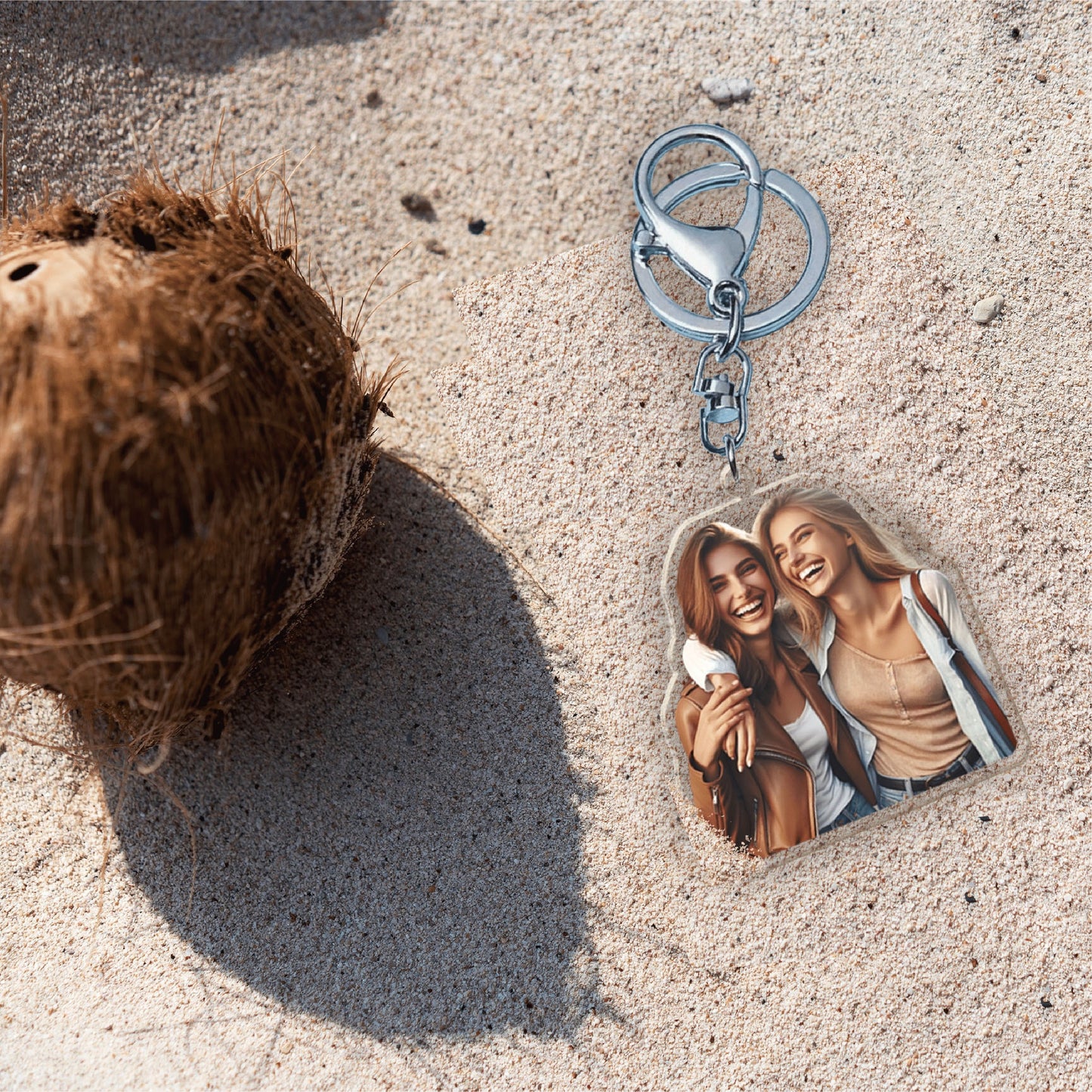 [Customized]1pc/3pcs Photo Custom Acrylic Key Pendant, Special-shaped Acrylic Car Key Chain, Backpack Pendant, Lovers, Friends, Pets And Other, Double-sided Effect, Customized Special-shaped Effect According To Photo