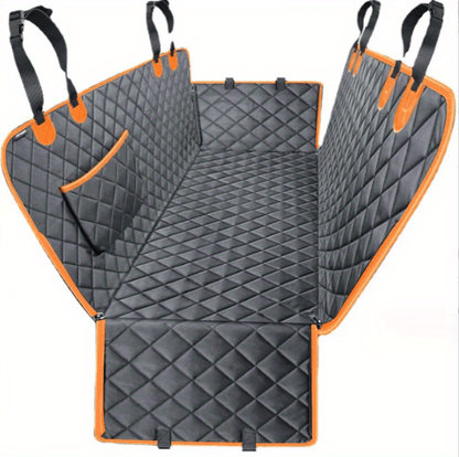 600D Heavy Duty Waterproof Dog Seat Cover - Scratch-Proof Non-Slip Pet Hammock with Soft Durable Polyester, Universal Fit for Cars Trucks SUVs Back Seat Protection