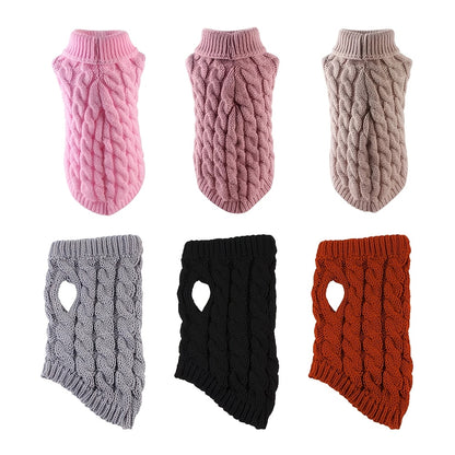 Small to Medium Breeds Cozy Knit Warm Pullover Pet Sweater for Cats & Dogs - Machine Washable