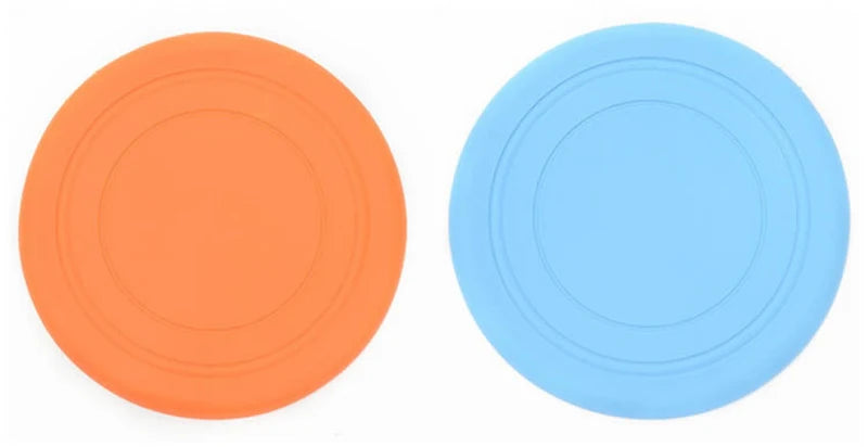 1pcs Funny Silicone Flying Saucer Dog Cat Toy Dog Game Flying Discs Resistant Chew Puppy Training Interactive Pet Supplies New