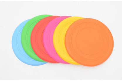 1pcs Funny Silicone Flying Saucer Dog Cat Toy Dog Game Flying Discs Resistant Chew Puppy Training Interactive Pet Supplies New