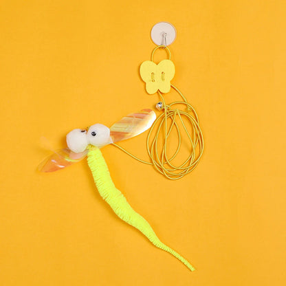 1PC Cat Hanging Cat Toy Hanging Door Elastic Rope Cat Stick Feather Pet Supplies For Cats And Dogs
