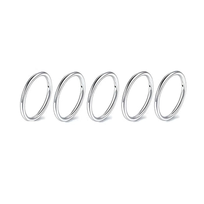 5/10Pcs 16G Nose Ring Hoop Stainless Steel Hinged Nose Rings Septum Clicker Tragus Helix Cartilage Daith Rook Earring Piercing