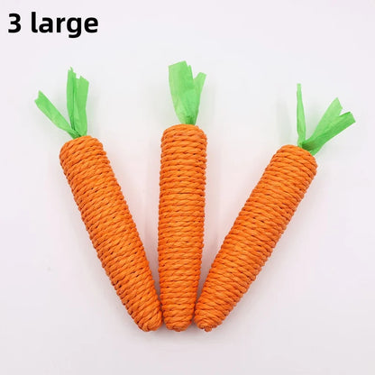 Juguete para gatos con sonido de zanahoria, resistente a mordeduras, cuerda de papel, rascador, dientes limpios, juego interactivo, juguete masticable de zanahoria para gatos.