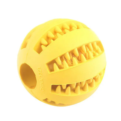Pelota de juguete para perros, no tóxica, resistente a mordeduras, para perros, cachorros y gatos. Alimentador de golosinas para perros y mascotas, pelota para masticar y limpiar los dientes.