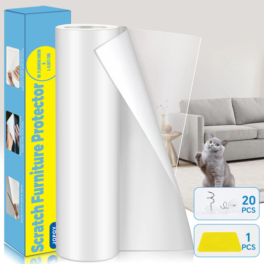 Cinta antiarañazos para gatos, protector de muebles, transparente, autoadhesiva, para entrenamiento de mascotas, 30 x 29 m