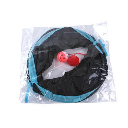 Túnel para gatos, suministros para mascotas, túnel de juego plegable para gatos, juguete transpirable para gatos, barril de perforación para interiores, papel ruidoso