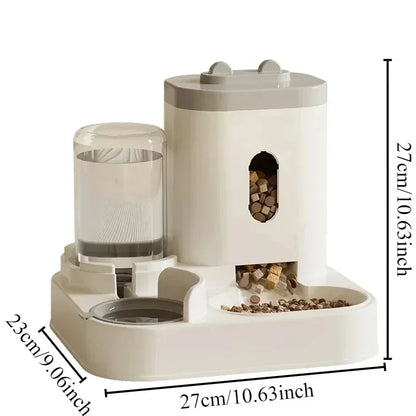 1PC Automatic Feeder Cat Dog Food Bowl With Water Fountain Pet Large Capacity Raised Stand Dish Bowl For Cat Drinker Accessories
