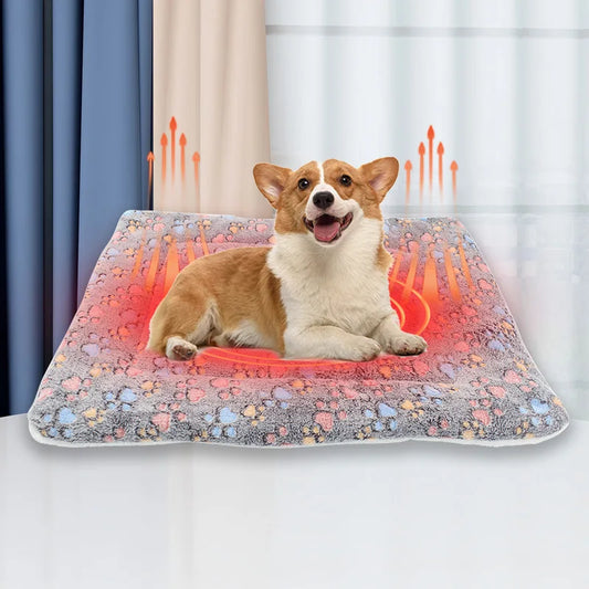 Flannel Thickened Dog Bed Mat Soft Pet Sleeping Mat for Dogs Cats Winter Warm Pet Blanket Home Square Dog Mat Dog Nest