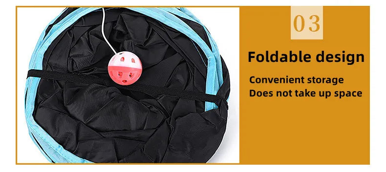 Túnel para gatos, suministros para mascotas, túnel de juego plegable para gatos, juguete transpirable para gatos, barril de perforación para interiores, papel ruidoso