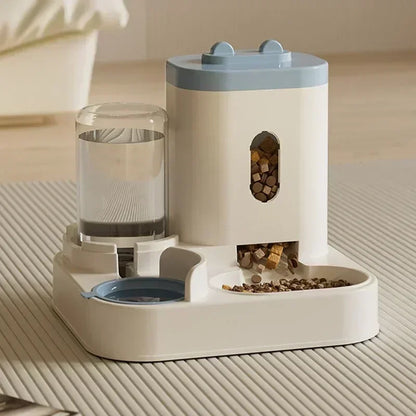 1PC Automatic Feeder Cat Dog Food Bowl With Water Fountain Pet Large Capacity Raised Stand Dish Bowl For Cat Drinker Accessories