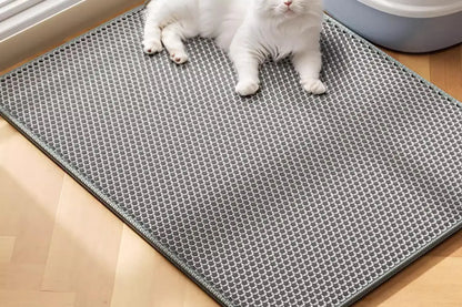 Alfombrilla extragrande para arena de gatos, resistente, impermeable, de 2 capas, antideslizante, lavable, protector de suelo para mascotas, caja de arena, tapón de arena