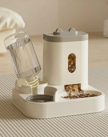 1PC Automatic Feeder Cat Dog Food Bowl With Water Fountain Pet Large Capacity Raised Stand Dish Bowl For Cat Drinker Accessories