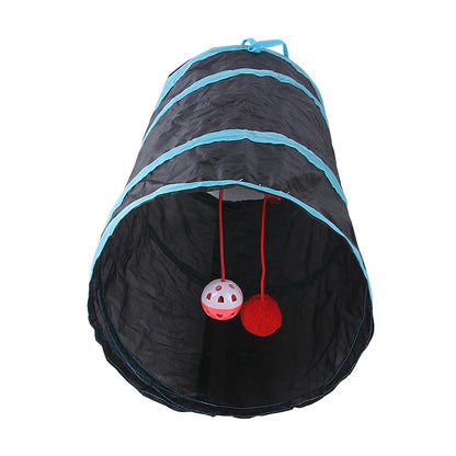 Túnel para gatos, suministros para mascotas, túnel de juego plegable para gatos, juguete transpirable para gatos, barril de perforación para interiores, papel ruidoso
