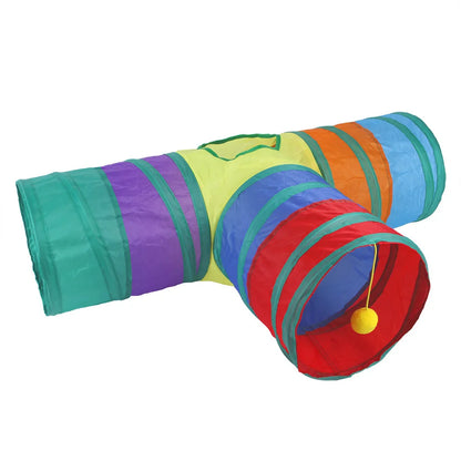 Túnel para gatos, suministros para mascotas, túnel de juego plegable para gatos, juguete transpirable para gatos, barril de perforación para interiores, papel ruidoso