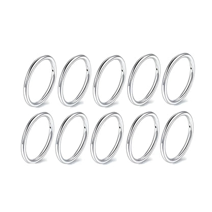 5/10Pcs 16G Nose Ring Hoop Stainless Steel Hinged Nose Rings Septum Clicker Tragus Helix Cartilage Daith Rook Earring Piercing