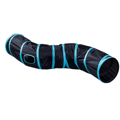 Túnel para gatos, suministros para mascotas, túnel de juego plegable para gatos, juguete transpirable para gatos, barril de perforación para interiores, papel ruidoso