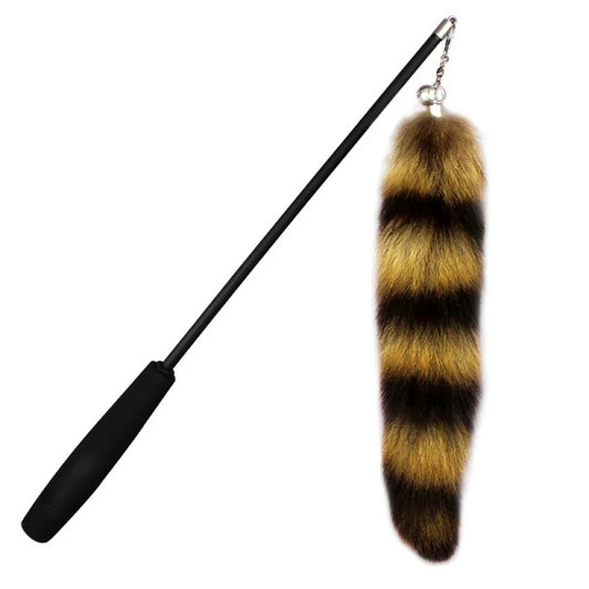 Juguete para gatos con forma de cabeza de repuesto de pelo de zorro, divertido y resistente.