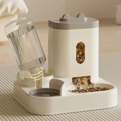 1PC Automatic Feeder Cat Dog Food Bowl With Water Fountain Pet Large Capacity Raised Stand Dish Bowl For Cat Drinker Accessories