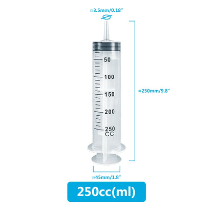 100ml-550ml Syringe Large Capacity With Multifunction 100cm Hose Pump Measuring Washable Injector For Pet Feeding Oil Glue Fluid
