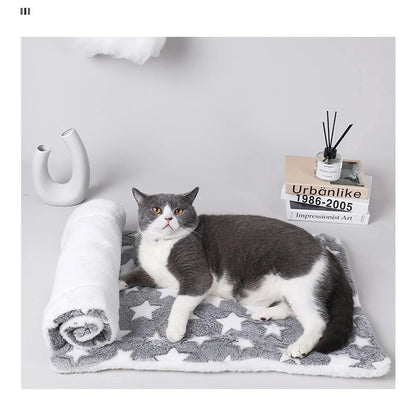 Colchoneta de franela para dormir para mascotas, cama para perros, arena para gatos, cama para cachorros, sofá para perros, colchón encantador, cojín para perros pequeños y grandes, manta, suministros para mascotas
