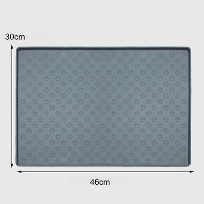 1PC Pet Silicone Eating Mat Paw Print Modeling Leak-Proof Spill-Proof Easy To Clean Cat And Dog Pet Mat.