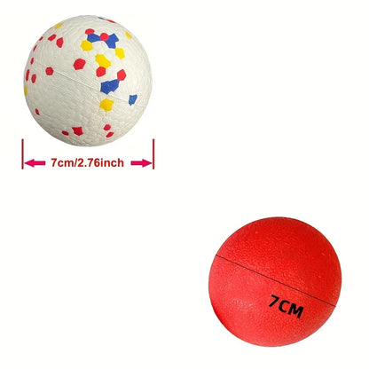 1/3/6/9Pcs Bite Resistant Solid Dog Ball Toys for Small Large Dogs High Elasticity E-TPU Pet Chew Ball Toy Interactive Puppy Toy