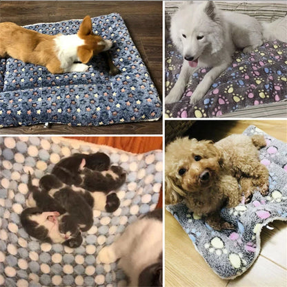 Colchoneta de franela para dormir para mascotas, cama para perros, arena para gatos, cama para cachorros, sofá para perros, colchón encantador, cojín para perros pequeños y grandes, manta, suministros para mascotas