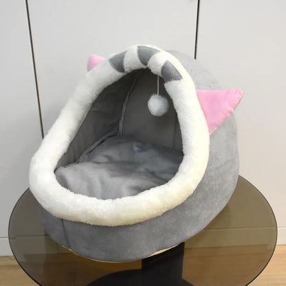 Cama para gatos de sueño profundo, cálida cesta para mascotas, acogedora casa para gatos, cojín para tumbona, tienda de campaña para gatos, tapete muy suave para perros pequeños, bolsa, cueva, cama para gatos