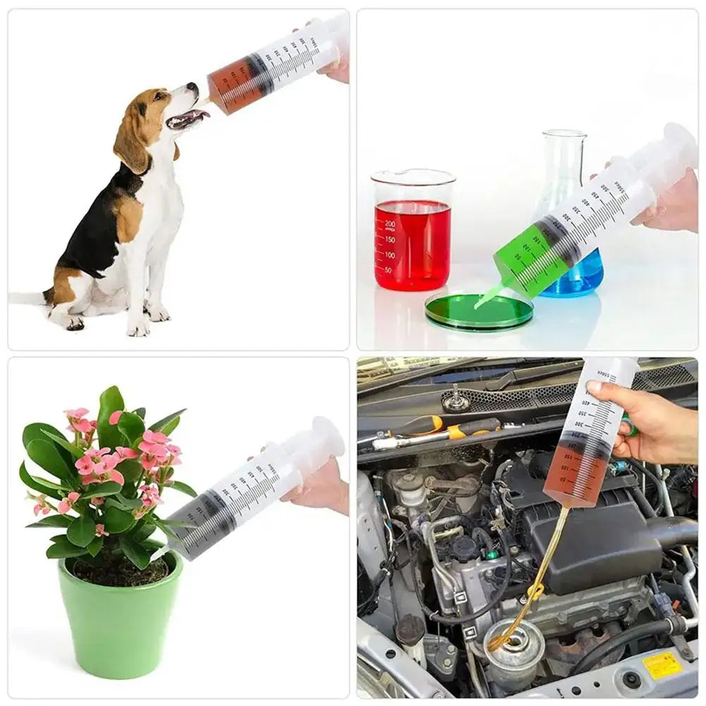 Syringe Large Syringes Reusable Pump Measuring with Scale Syringe with Tube Pet Feeding Seringa Oil Glue Water Applicator