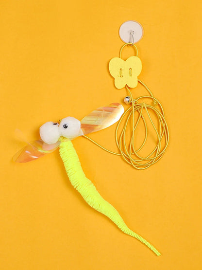 1PC Cat Hanging Cat Toy Hanging Door Elastic Rope Cat Stick Feather Pet Supplies For Cats And Dogs