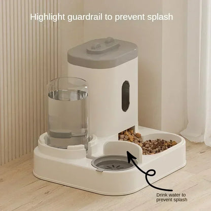 1PC Automatic Feeder Cat Dog Food Bowl With Water Fountain Pet Large Capacity Raised Stand Dish Bowl For Cat Drinker Accessories