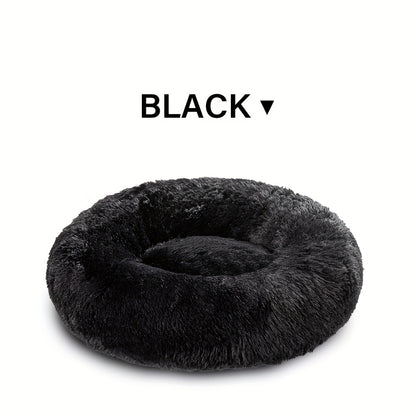 Long Plush Dog Bed For Autumn Winter, Deep Sleeping Pet Bed Mat For Small Medium Large Dogs, Donut Beds Mat For Cats Christmas Gift