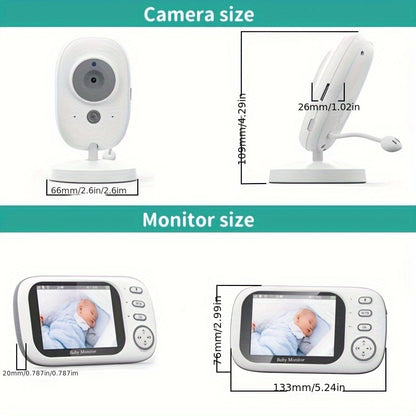 [Pet Monitor | Night Vision] 2.4GHz Pet Monitor | Night Vision, Two-Way Audio, Cry Alarm, Temperature Display, USB Rechargeable Camera | HD Video Surveillance System for Pets, Dog Monitoring, Elderly/Nanny Monitoring, One-Tou