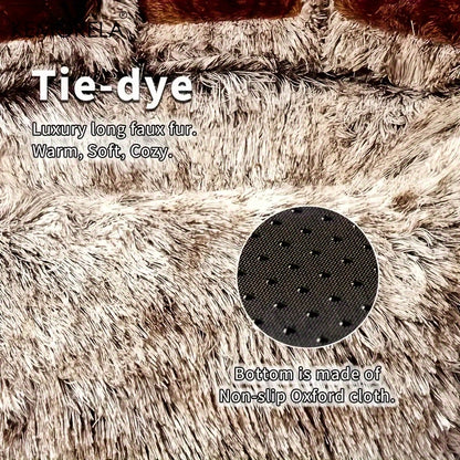 [Cute Bear Paw Bed] KEMORELA Soft Bear Paw-Shaped Plush Pet Bed | Non-Slip Bottom, Polyester & Polyester Fiber Fill - Cozy Warm Cat & Dog Bed for Small Pets, Cute Animal-Themed Home Decor