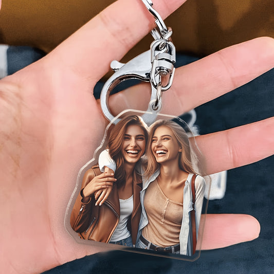 [Customized]1pc/3pcs Photo Custom Acrylic Key Pendant, Special-shaped Acrylic Car Key Chain, Backpack Pendant, Lovers, Friends, Pets And Other, Double-sided Effect, Customized Special-shaped Effect According To Photo