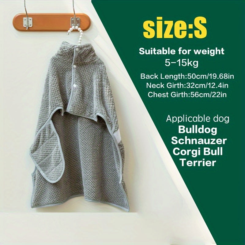 [1 Microfiber Body Towel] 1pc Microfiber Body Towel, Pet Bath Towel Drying Coral Fleece Bath Towel, Water Absorbent Quick-drying Dog Bathrobe