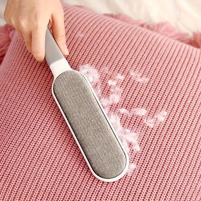1pc Multi-Functional Reusable Dust Brush, Double-Sided Pet Hair Remover, Manual Electrostatic Lint Brush for Cat Fur, Clothes, Sofa, Furniture, Bedding, Carpet Cleaning - Plastic, No Electricity Needed, Ideal for Living Room