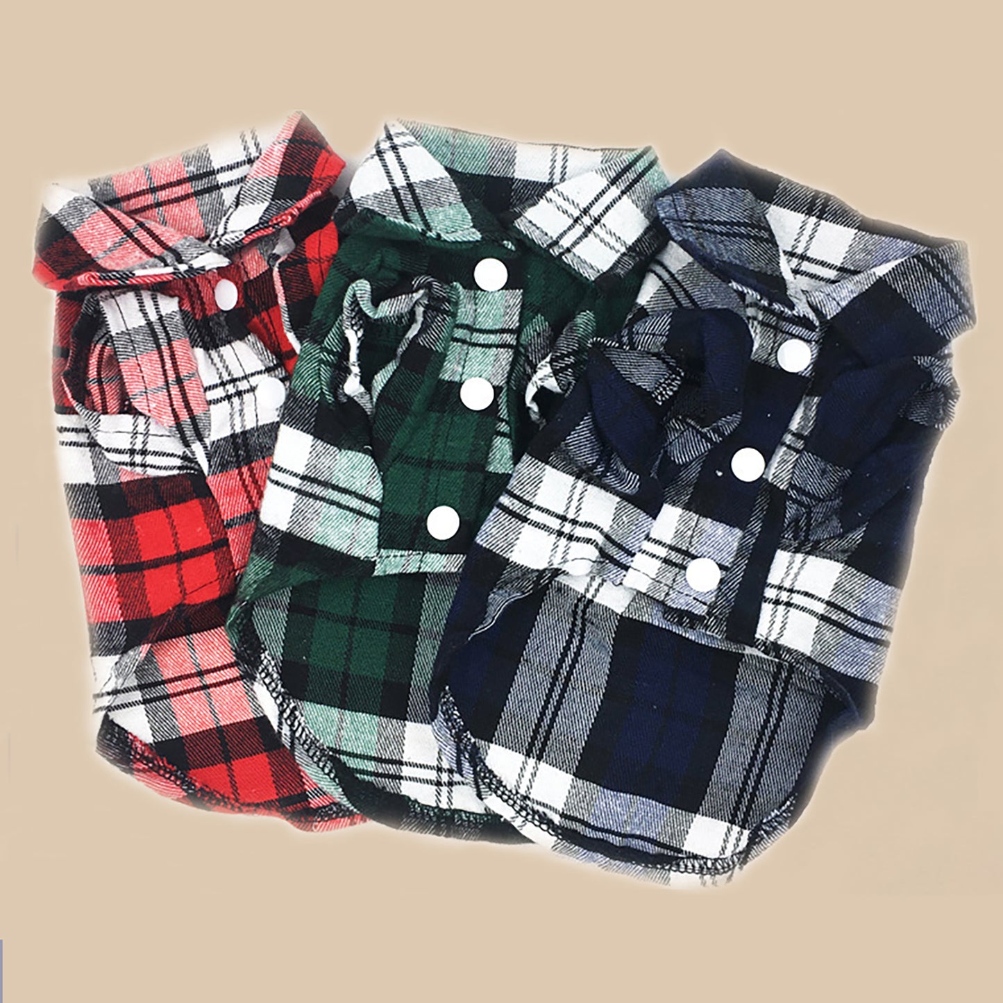 Stylish Plaid Comfort Shirts for Small Pets: Easy-Button, Soft & Durable Design - Perfect for Chic Dogs & Cats!