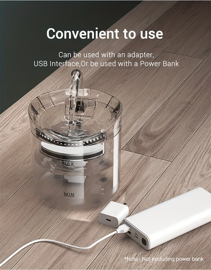 [Smart Pet Water Fountain] USB Rechargeable Smart Pet Water Fountain - Automatic Water Circulation, Filter, Keeps Pets Hydrated In Summer For Cats & Dogs