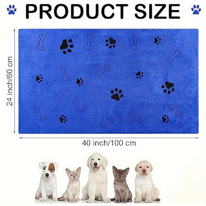 1pc Pet Bath Towel, Pet Dog Bathing Towel Quick-drying Soft Absorbent Does Not Shed Hair Suitable For Cats, Dogs, And Other Pets