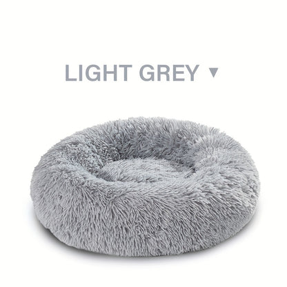 Long Plush Dog Bed For Autumn Winter, Deep Sleeping Pet Bed Mat For Small Medium Large Dogs, Donut Beds Mat For Cats Christmas Gift
