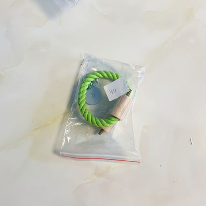 [Paw-Friendly] Flexible Green Rope Perch - Durable Exercise Ladder & Swing for Small Pets and Birds - Ideal for Budgies, Parakeets, Cockatoos, African Greys