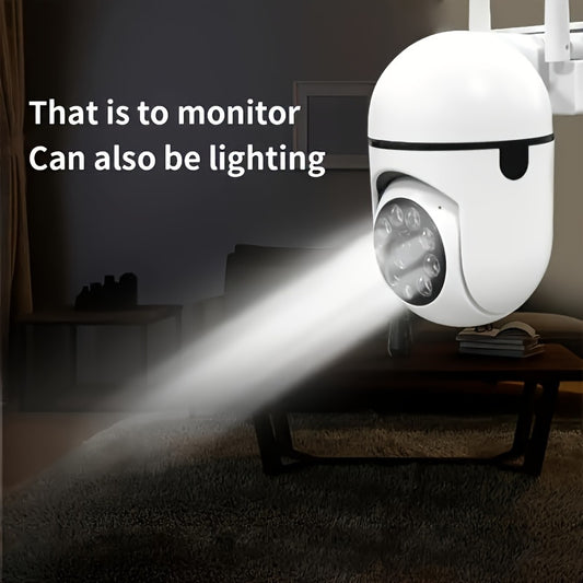 Wireless HD Smart Security Camera with Wi-Fi, Pan/Tilt/Zoom, Color Night Vision, 2-Way Audio, Motion Tracking - Ideal for Youngsters & Pet Monitoring, Indoor/Outdoor Use