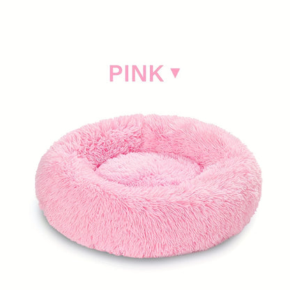 Long Plush Dog Bed For Autumn Winter, Deep Sleeping Pet Bed Mat For Small Medium Large Dogs, Donut Beds Mat For Cats Christmas Gift
