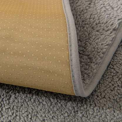 1pc Thickened Sherpa Sofa Slipcover - Soft Fuzzy Pet-Friendly Couch Protector Cover with Non-Slip Backing - Perfect Furniture Protector for Bedroom, Office, Living Room Home Decor