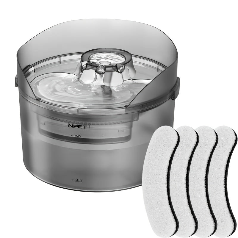 [NPET | Automatic] NPET 2 Gallon/270oz/8L Large Automatic Dog Water Fountain, DF30 Dog Water Bowl Dispenser | Pet Water Fountain with Splatter Guard, Cleaning Kit for Large Dogs & Multiple Pets, Without Battery