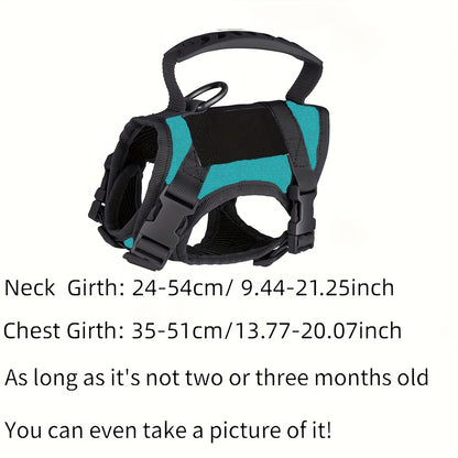 [Durable Cat Vest] Durable 600D Nylon Tactical Cat Vest with Adjustable Straps & Red Cross Patch | Chest Harness for Small Dogs & Cats, Secure Leash Attachment, Ergonomic Design for Training & Outdoor Adventures, Cat Vest Har